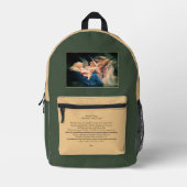 Engelsong mit Muttergebet Bedruckter Rucksack (Vorderseite)