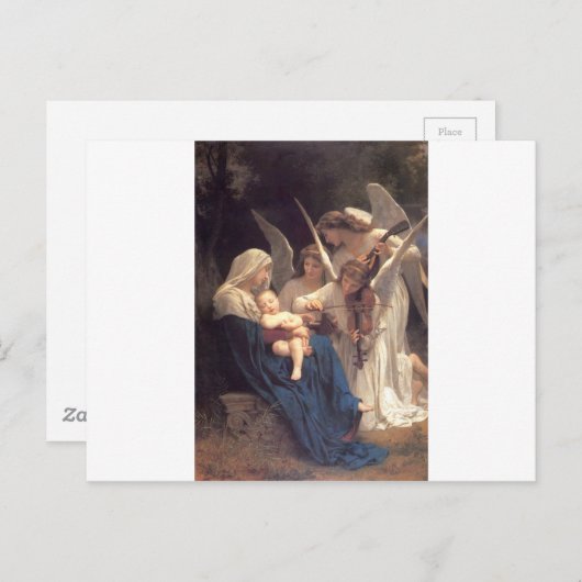 Engelsong - William-Adolphe Bouguereau Postkarte (Vorne/Hinten)
