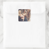 Engelsong - William-Adolphe Bouguereau Quadratischer Aufkleber (Tasche)