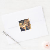 Engelsong, William-Adolphe Bouguereau Quadratischer Aufkleber (Umschlag)