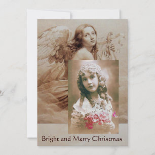 ENGELSPIELT LYRA ÜBER DEN WOLKEN Foto-Vorlage Einladung