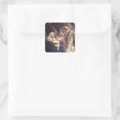 Engelsserade Quadratischer Aufkleber (Tasche)