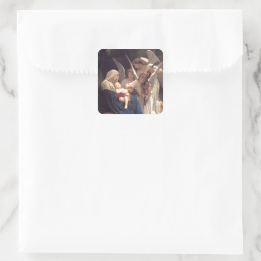 Engelsserade Quadratischer Aufkleber (Tasche)