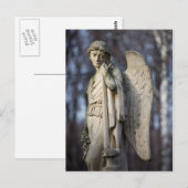 Engelstatue Postkarte (Vorne/Hinten)