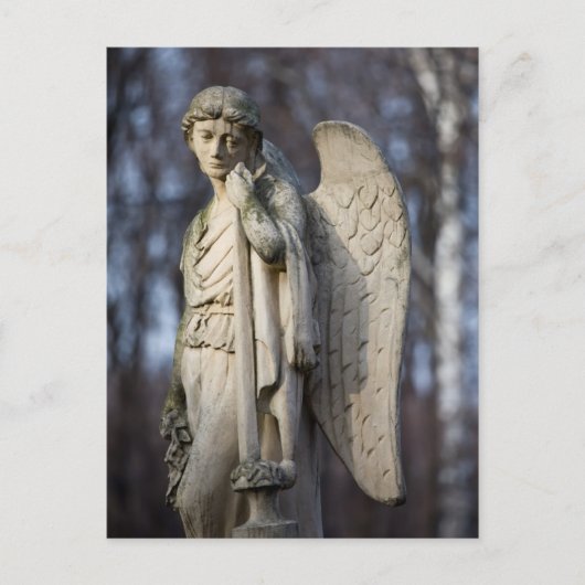 Engelstatue Postkarte (Vorderseite)