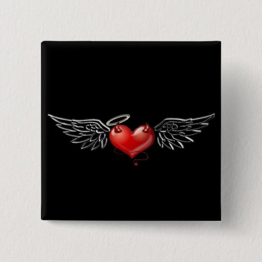 Engelsteufelhintergrund Button (Vorderseite)