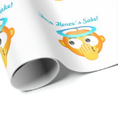 Engelsüberraschungs-Emoji Geschenkpapier (Rolleneckpunkt)