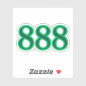 Engelszahl 888 Aufkleber Segen (Blatt)