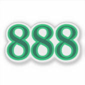 Engelszahl 888 Aufkleber Segen (Vorderseite)