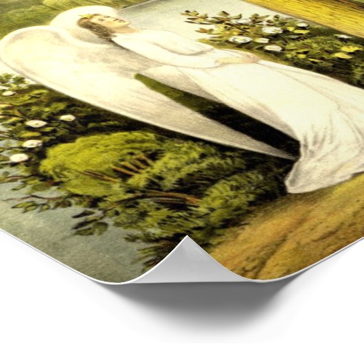 Engelszeit hinter dem Poster (Ecke)