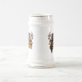 Enger Tiger in Zungen von Flammen Bierglas (Mittel)