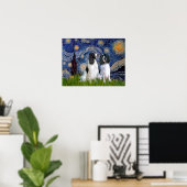 Engilsh Springer Pair - Starry Night Poster (Heimbüro)