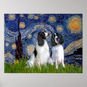 Engilsh Springer Pair - Starry Night Poster (Vorne)