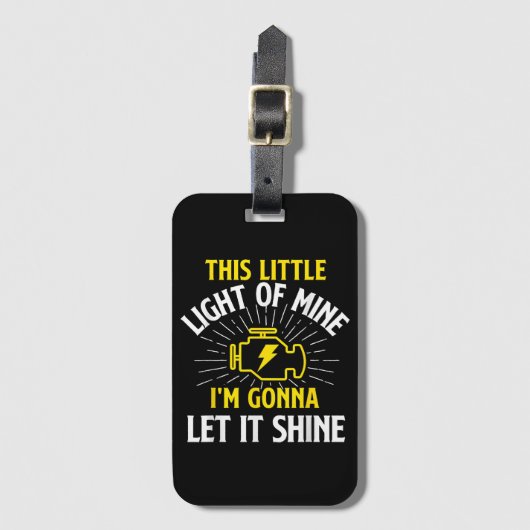 Engine Control Light - Car Guy Auto Mechanic Gepäckanhänger (Vorderseite Vertikal)