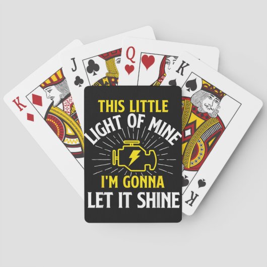 Engine Control Light - Car Guy Auto Mechanic Spielkarten (Rückseite)