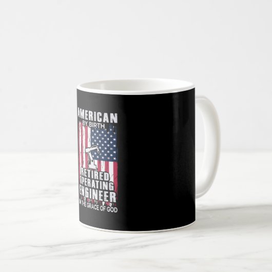 Engineer American Retired Operating Engineer Kaffeetasse (VorderseiteRechts)