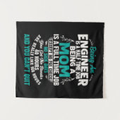 Engineer Art Being An Engineer Mom Wandteppich (Vorderseite (Horizontal))