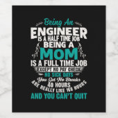 Engineer Art Being An Engineer Mom Weinetikett (Einzelnes Label)