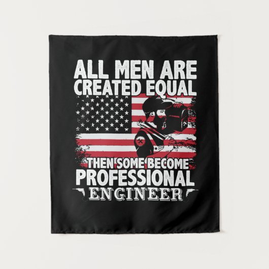Engineer Art Some Men Become Professional Engineer Wandteppich (Vorderseite)