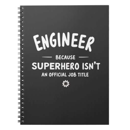 Engineer – Because Superhero Isn’t an Official Job Notizblock (Vorderseite)