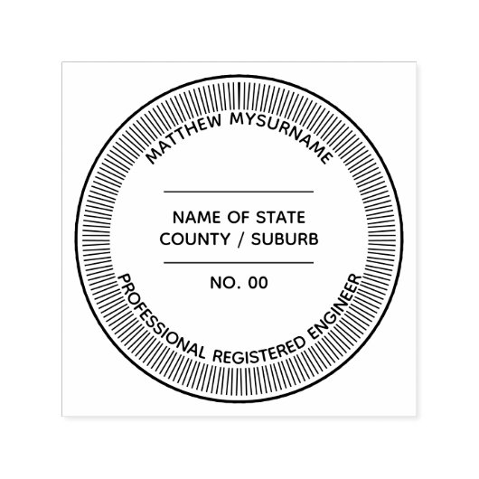 Engineer beruflicher LLC Siegel Custom Staat Permastempel (Design)