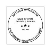 Engineer beruflicher LLC Siegel Custom Staat Star Permastempel (Design)