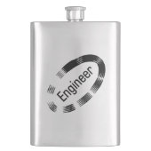 Engineer Black Oval Flachmann (Vorderseite)