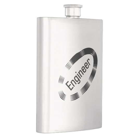 Engineer Black Oval Flachmann (Rechts)