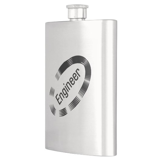 Engineer Black Oval Flachmann (Links)