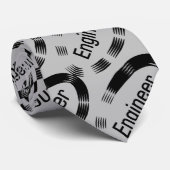 Engineer Black Oval Krawatte (Gerollt)