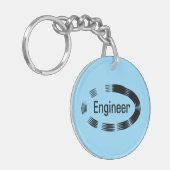 Engineer Black Oval Schlüsselanhänger (Vorderseite links)