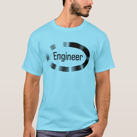 Engineer Black Oval T - Shirt (Vorderseite)
