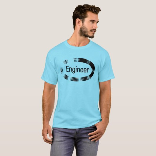 Engineer Black Oval T - Shirt (Vorne ganz)