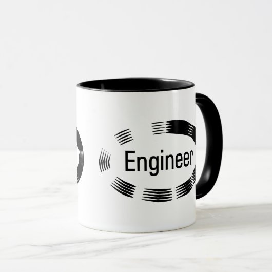 Engineer Black Oval Tasse (VorderseiteRechts)