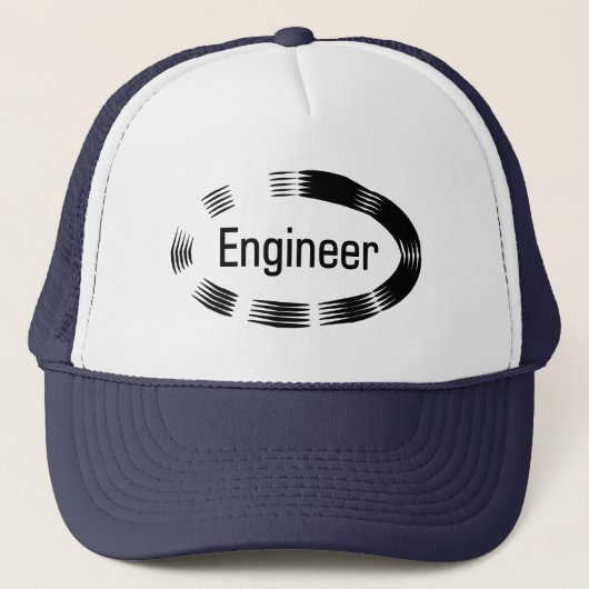 Engineer Black Oval Truckerkappe (Vorderseite)
