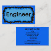 Engineer Blue Cloud Business Card Visitenkarte (Vorne/Hinten)