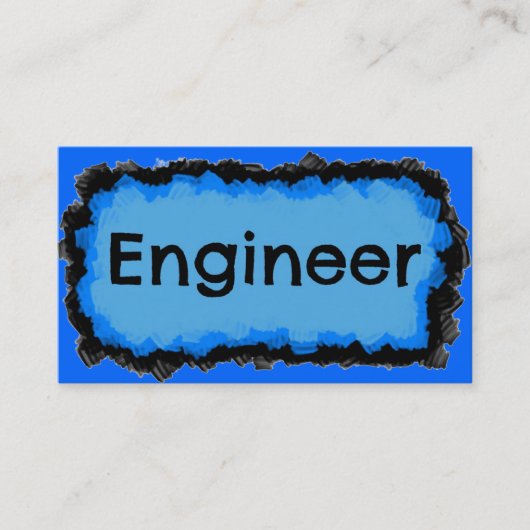 Engineer Blue Cloud Business Card Visitenkarte (Vorderseite)
