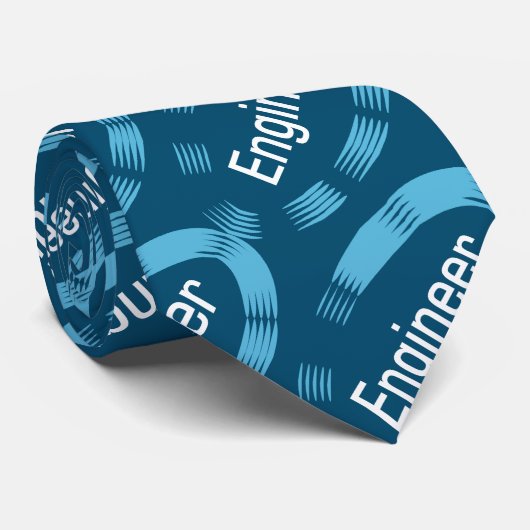 Engineer Blue Oval Krawatte (Gerollt)