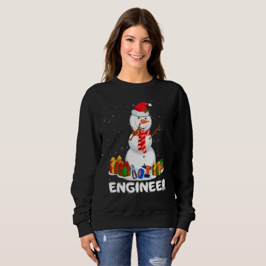 Engineer Christmas Funny Snowman Xmas Holiday Paja Sweatshirt (Vorne ganz)