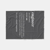 Engineer Definition Funny Engineering Mechanical C Fleecedecke (Vorderseite (Horizontal))