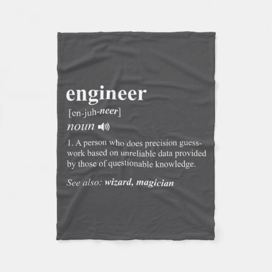 Engineer Definition Funny Engineering Mechanical C Fleecedecke (Vorderseite)