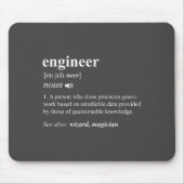 Engineer Definition Funny Engineering Mechanical C Mousepad (Vorne)