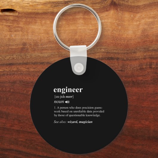 Engineer Definition Funny Engineering Mechanical C Schlüsselanhänger (Vorderseite)