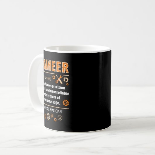 Engineer Definition Funny Engineering Nerdy Scienc Kaffeetasse (Vorderseite Links)