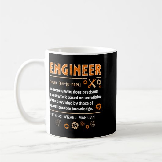 Engineer Definition Funny Engineering Nerdy Scienc Kaffeetasse (Links)