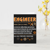 Engineer Definition Funny Engineering Nerdy Scienc Karte (Gelbe Blume)