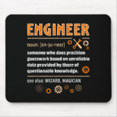 Engineer Definition Funny Engineering Nerdy Scienc Mousepad (Vorne)