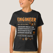 Engineer Definition Funny Engineering Nerdy Scienc T-Shirt (Vorderseite)