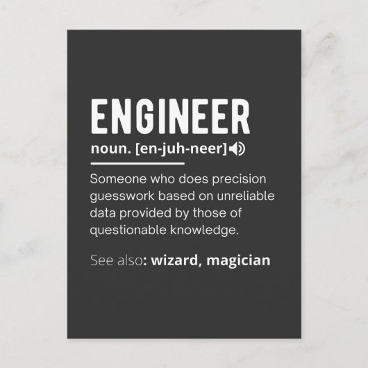 ENGINEER-DEFINITION POSTKARTE (Vorderseite)