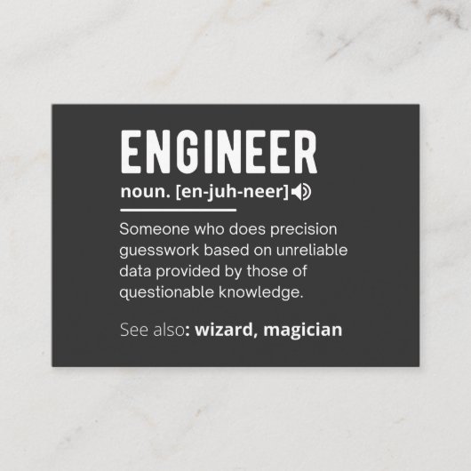 ENGINEER DEFINITION VISITENKARTE (Vorderseite)